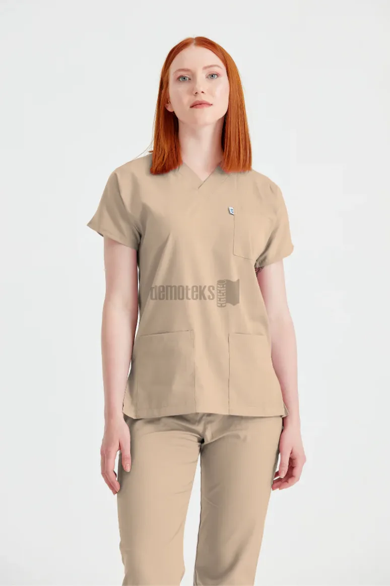Des Vu Demoteks Beige - Women - Scrub Set Classic Flex
