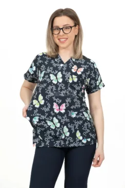 Des Vu Demoteks Big Butterfly - Women - Blouse Elastane with Print