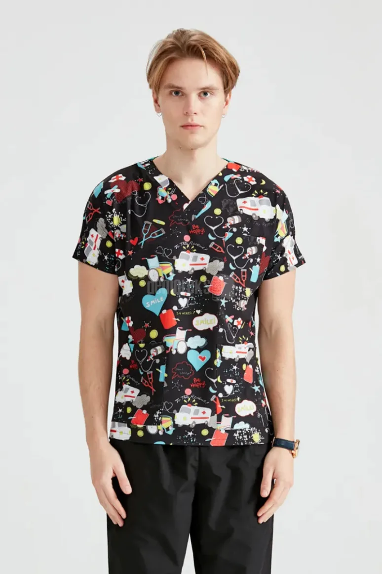 Des Vu Demoteks Black Ambulance - Men - Blouse Elastane with Print