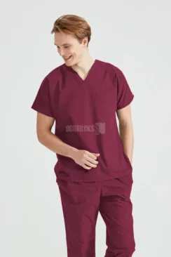 Des Vu Demoteks Burgundy - Men - Scrub Set Classic Flex