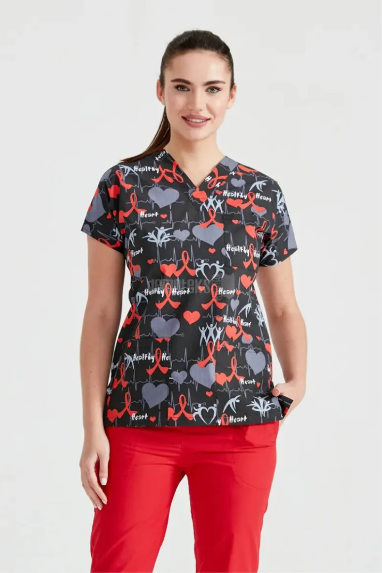 Des Vu Demoteks Cardio EKG - Women - Blouse with Print