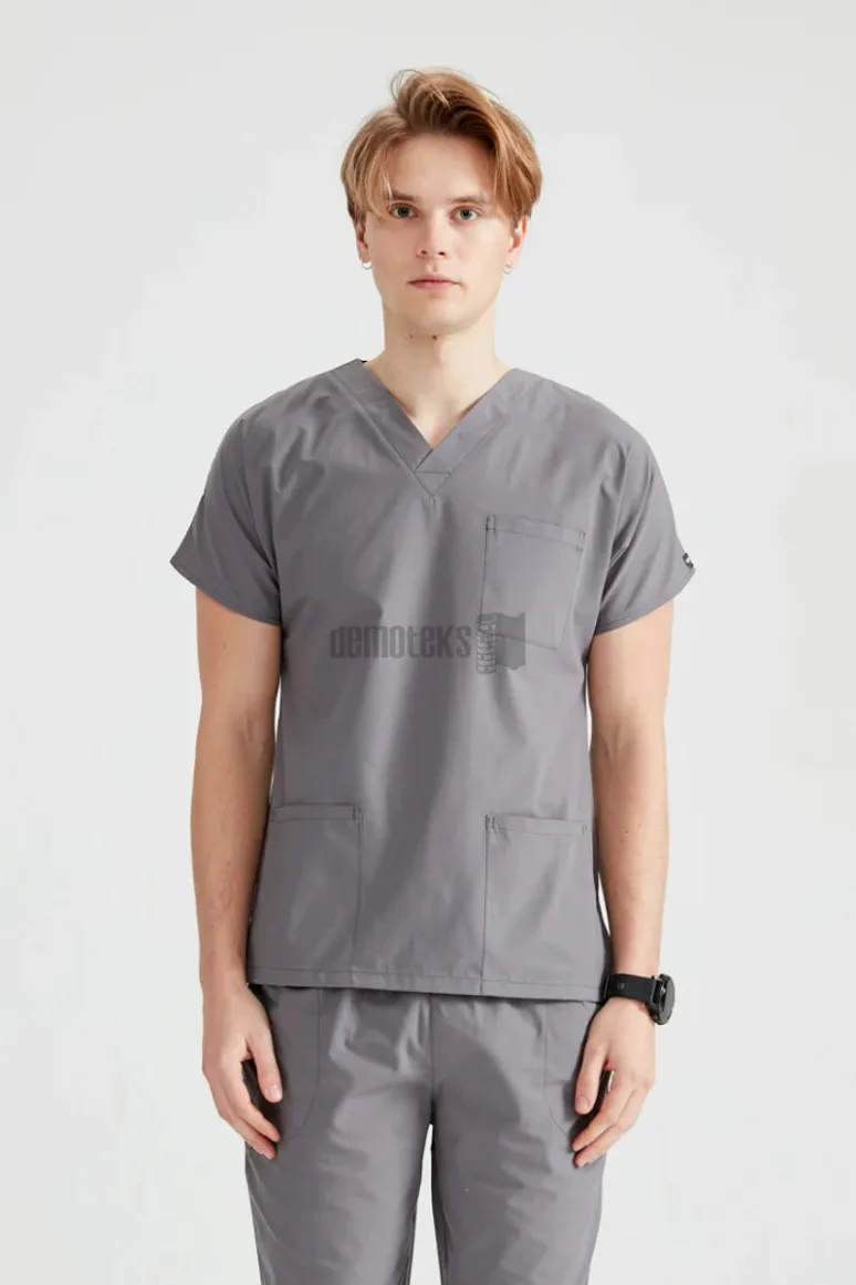 Des Vu Demoteks Dark Grey - Men - Scrub Set Classic