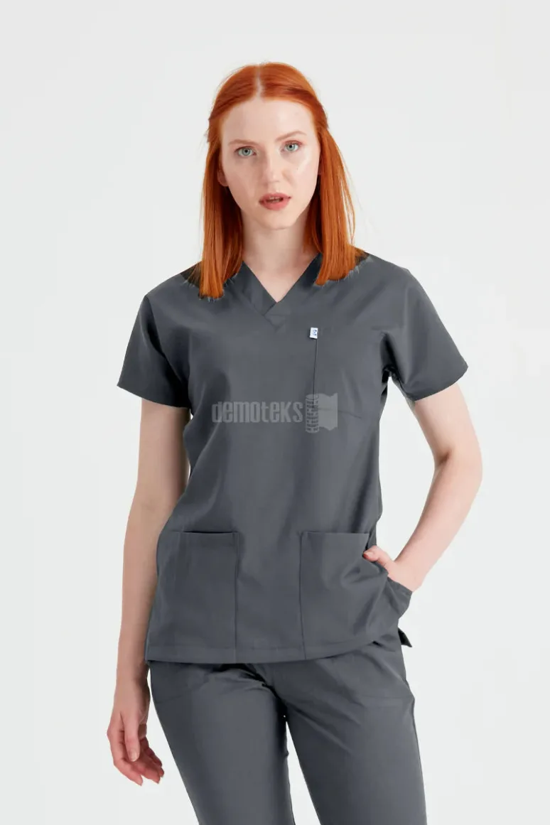 Des Vu Demoteks Dark Grey - Women - Scrub Set Classic Flex