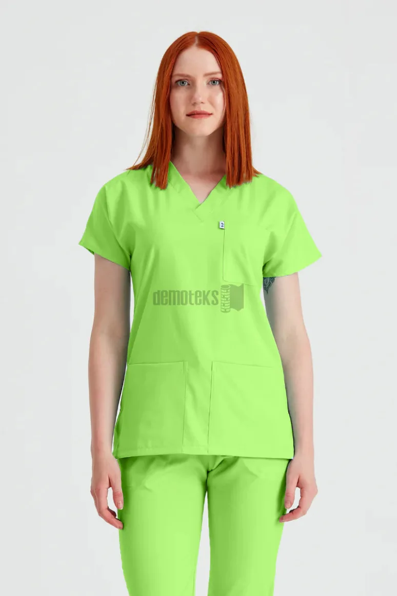 Des Vu Demoteks Phosphorous Lime - Women - Scrub Set Classic Flex