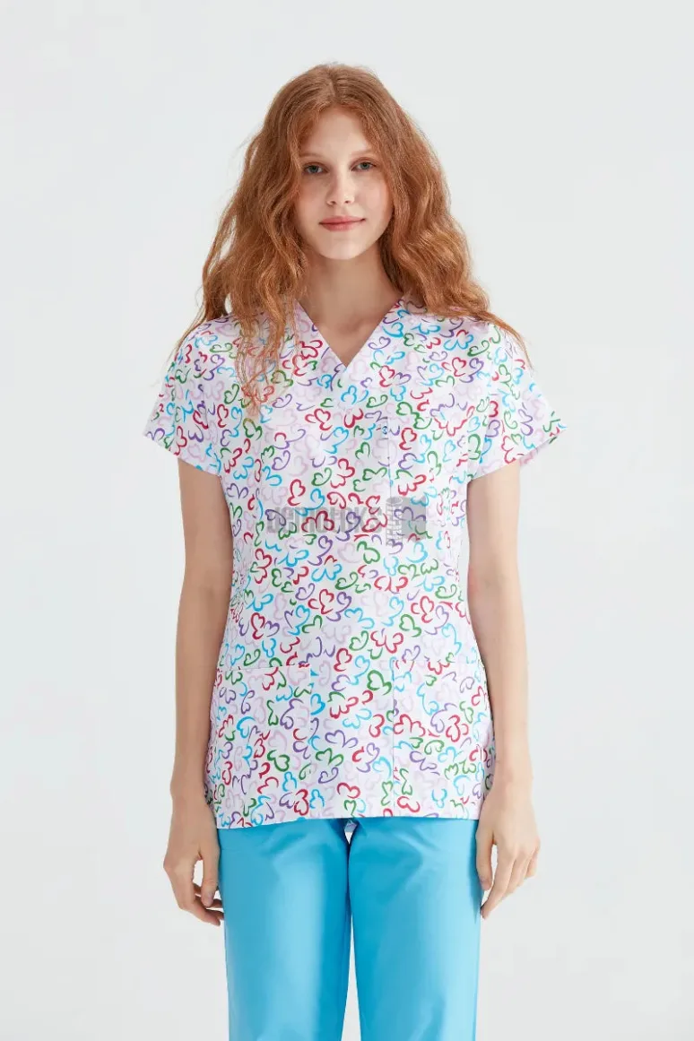 Des Vu Demoteks Hearts Various Colors - Women - Blouse with Print