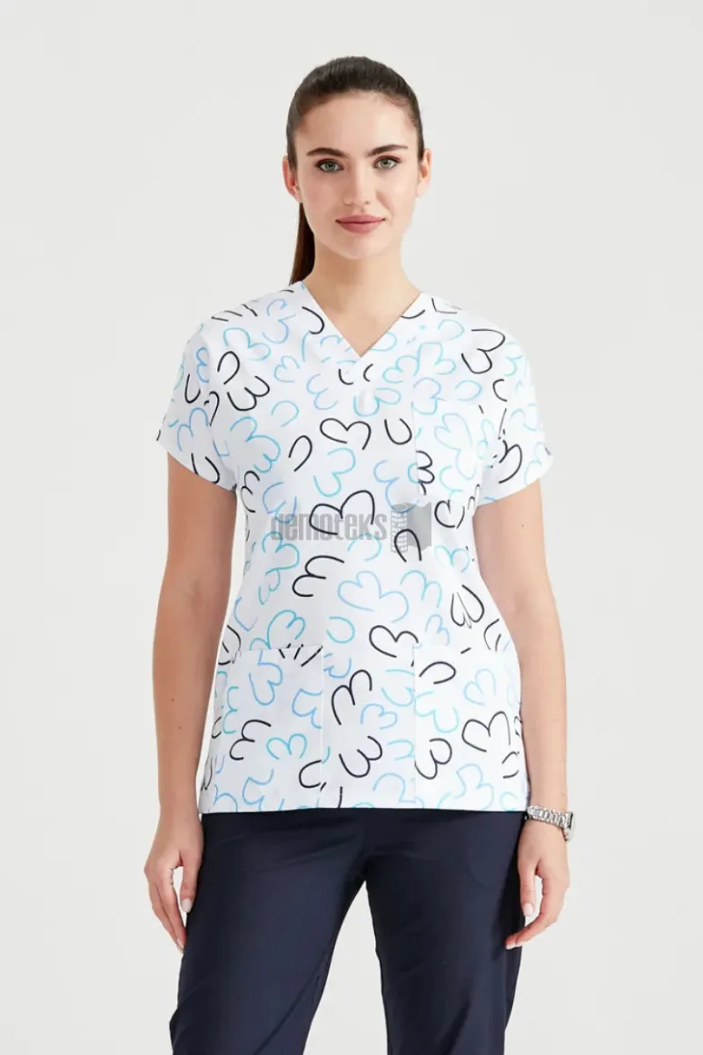 Des Vu Demoteks Hearth White - Women - Blouse with Print