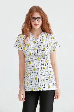 Des Vu Demoteks Moustache - Women - Blouse with Print