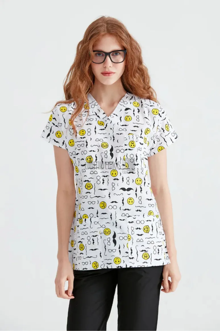 Des Vu Demoteks Moustache - Women - Blouse with Print