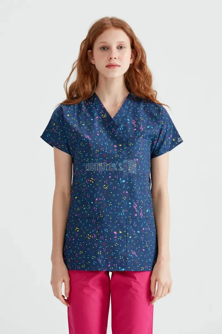 Des Vu Demoteks Musical Notes - Women - Blouse with Print