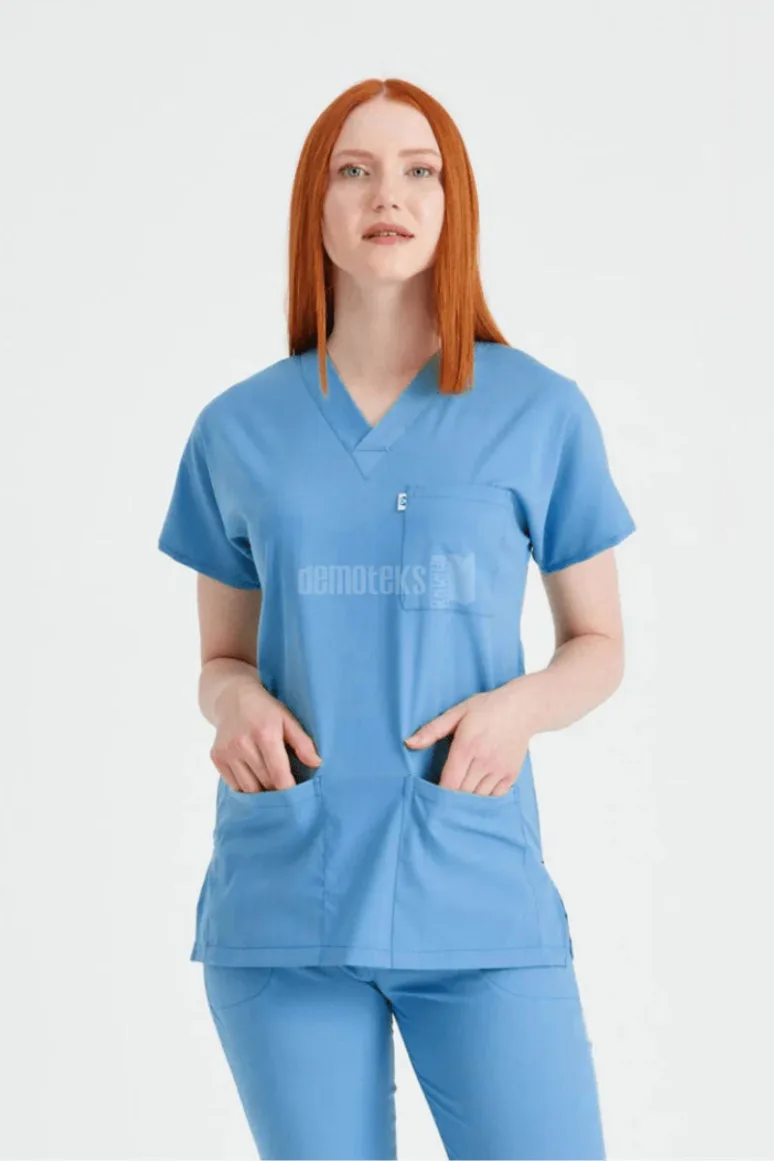 Des Vu Demoteks Parliament Blue - Women - Scrub Set Classic Flex