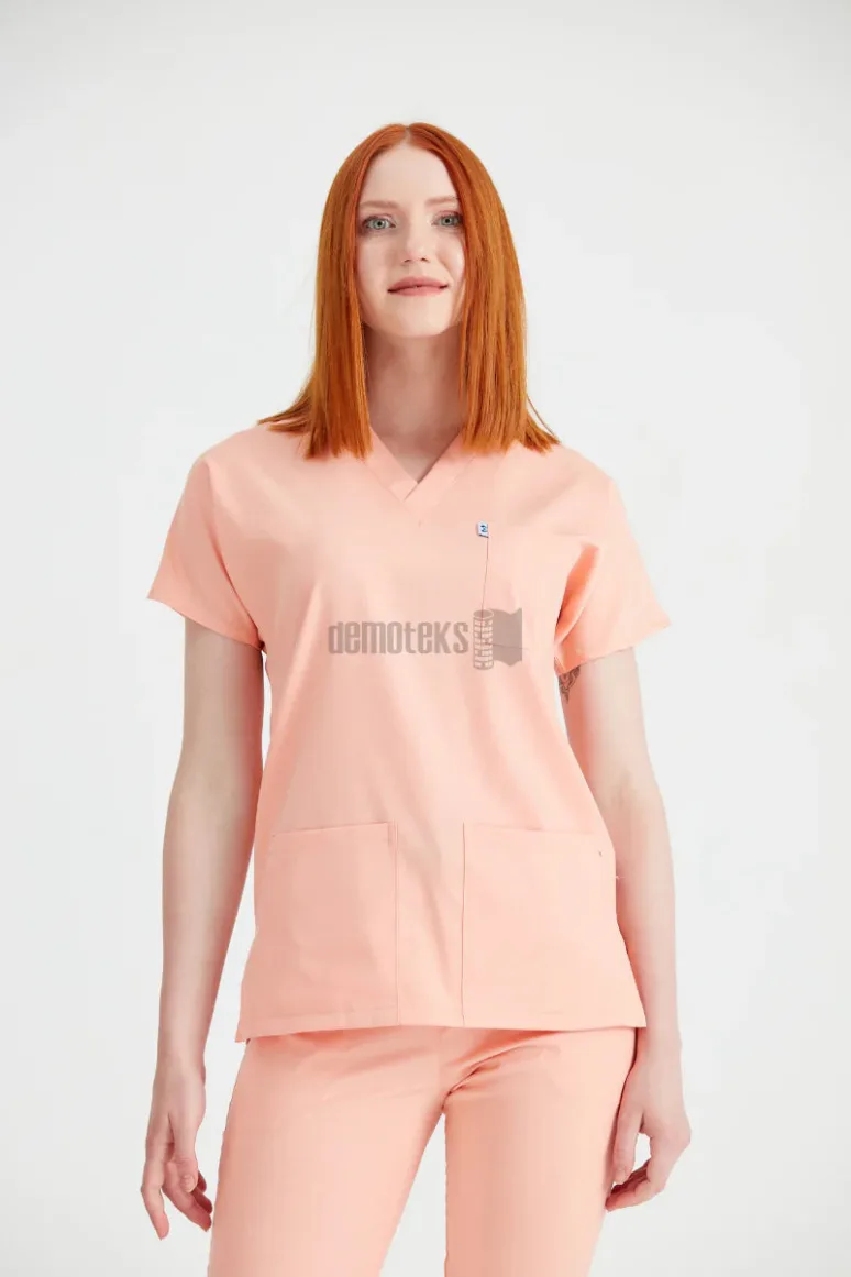 Des Vu Demoteks Peach - Women - Scrub Set Classic Flex