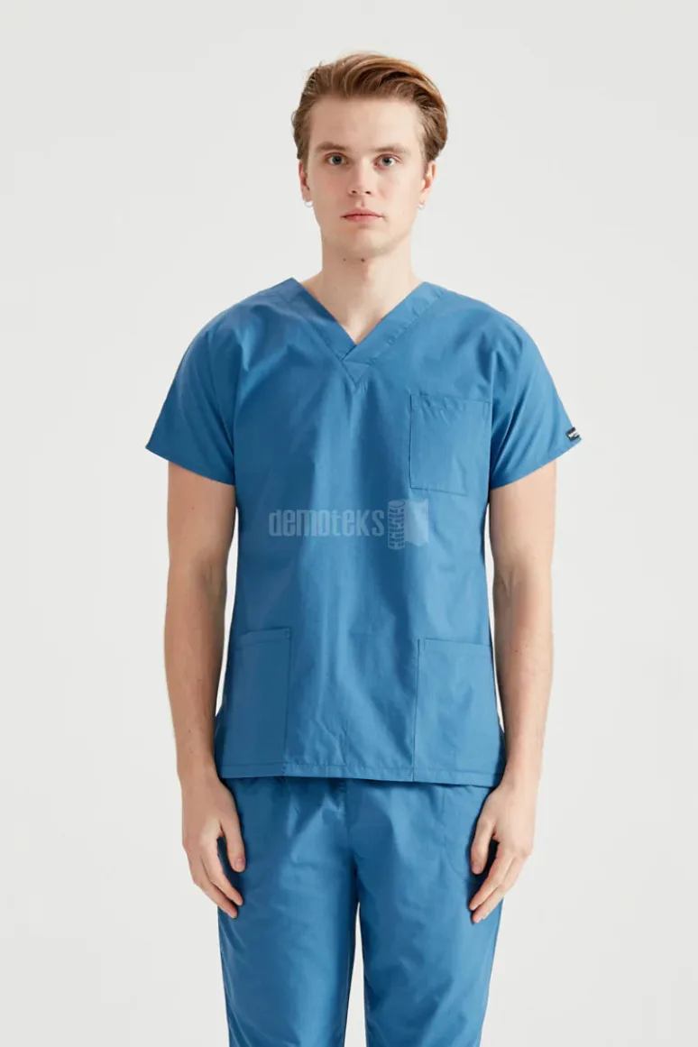 Des Vu Demoteks Petrol Blue - Men - Scrub Set Classic