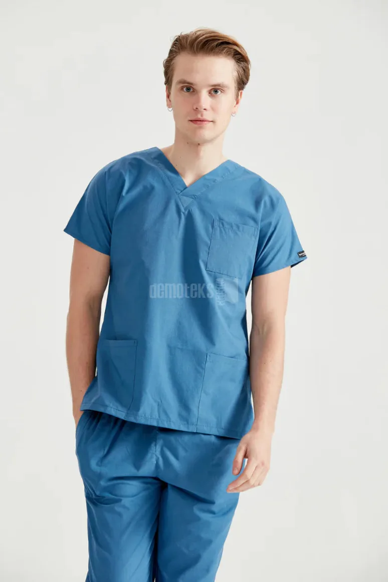 Des Vu Demoteks Petrol Blue - Men - Scrub Set Classic Flex