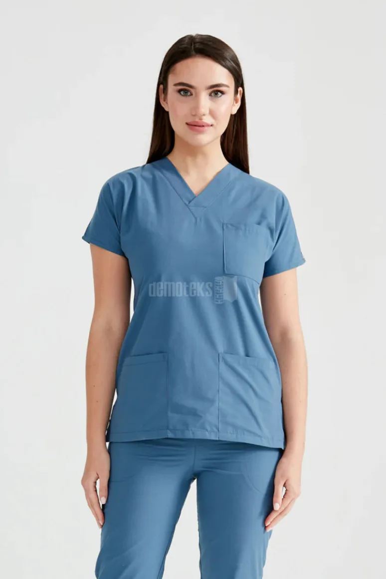 Des Vu Demoteks Petrol Blue - Women - Scrub Set Classic