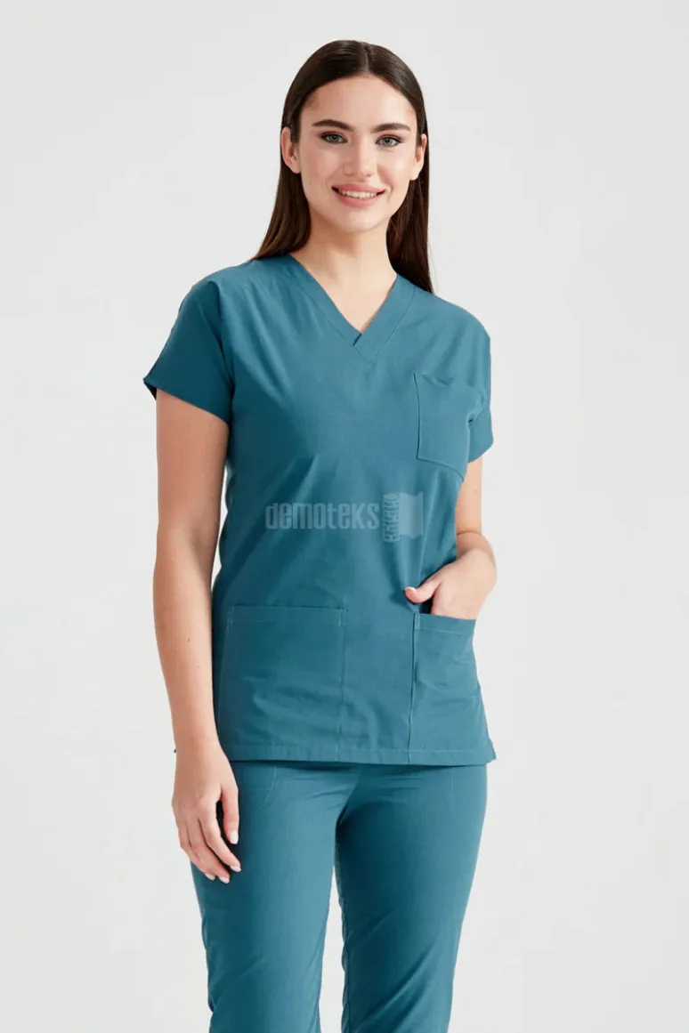 Des Vu Demoteks Petrol Green - Women - Scrub Set Classic Flex