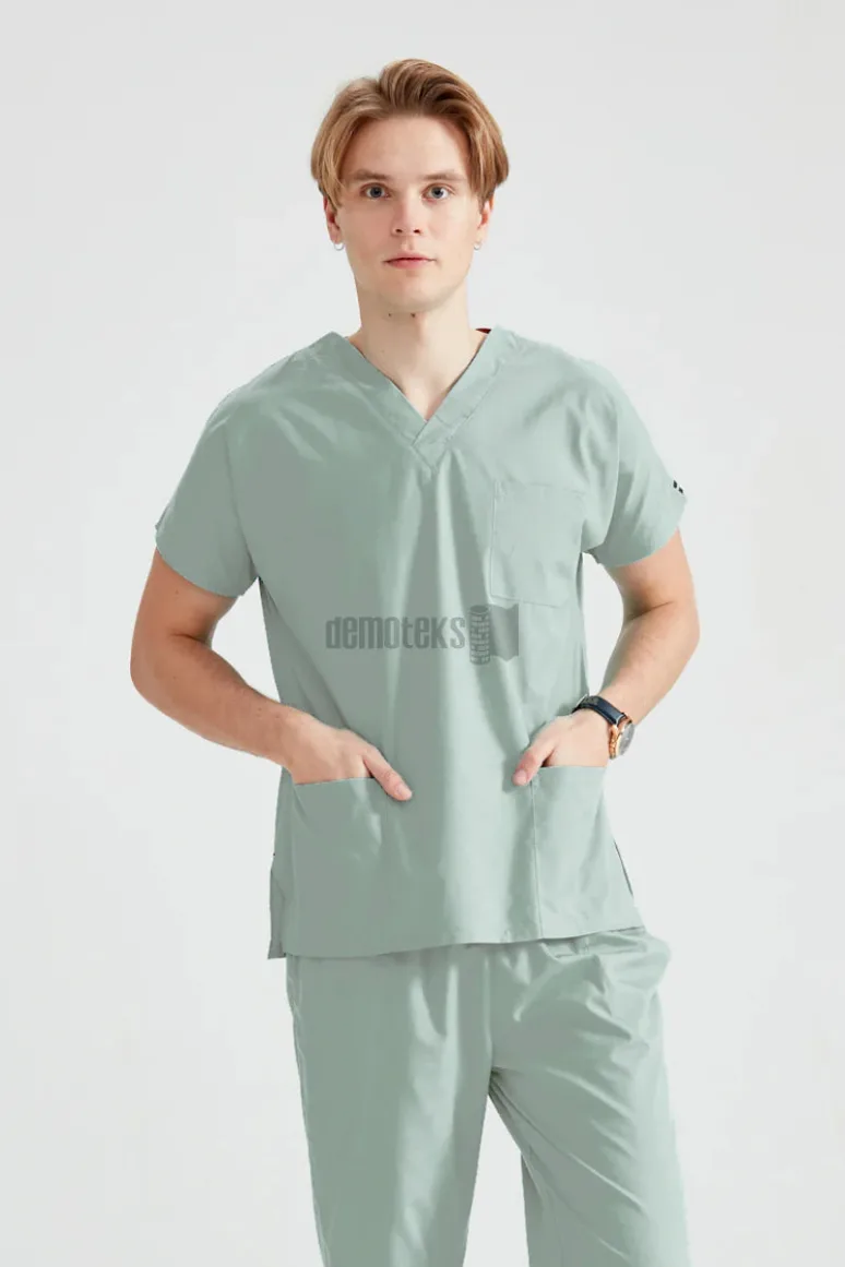 Des Vu Demoteks Pistaccio Green - Men - Scrub Set Classic Flex