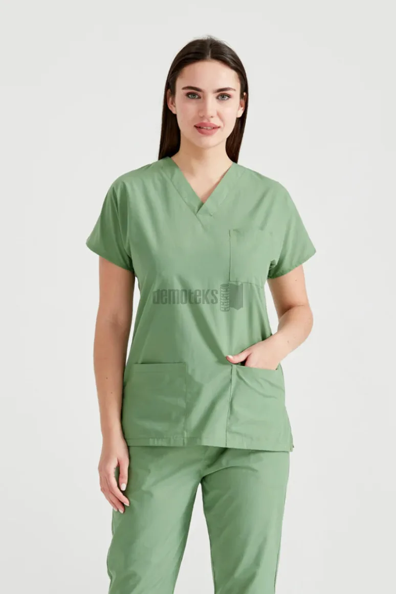 Des Vu Demoteks Pistaccio Green - Women - Scrub Set Classic