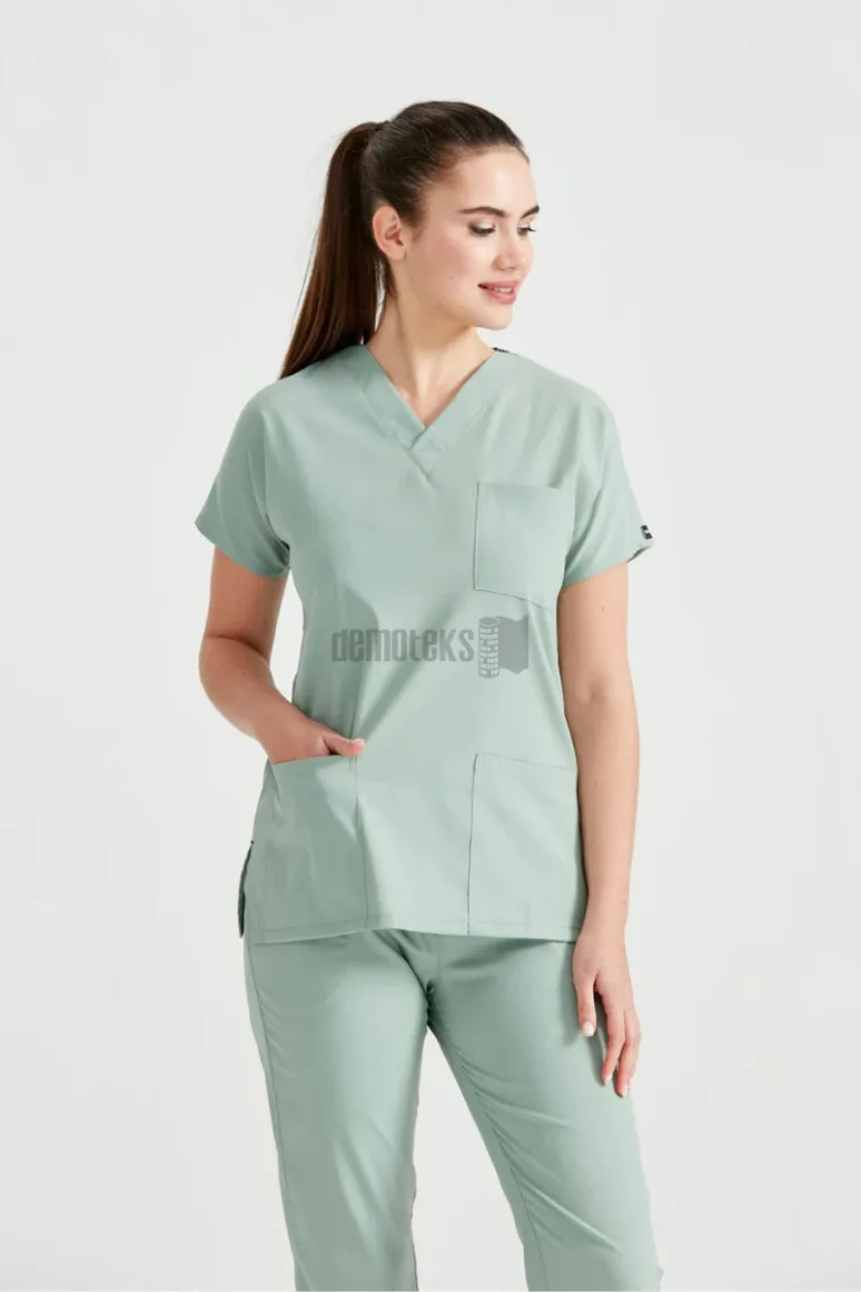 Des Vu Demoteks Pistaccio Green - Women - Scrub Set Classic Flex