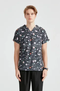 Des Vu Demoteks Planets - Men - Blouse Elastane with Print