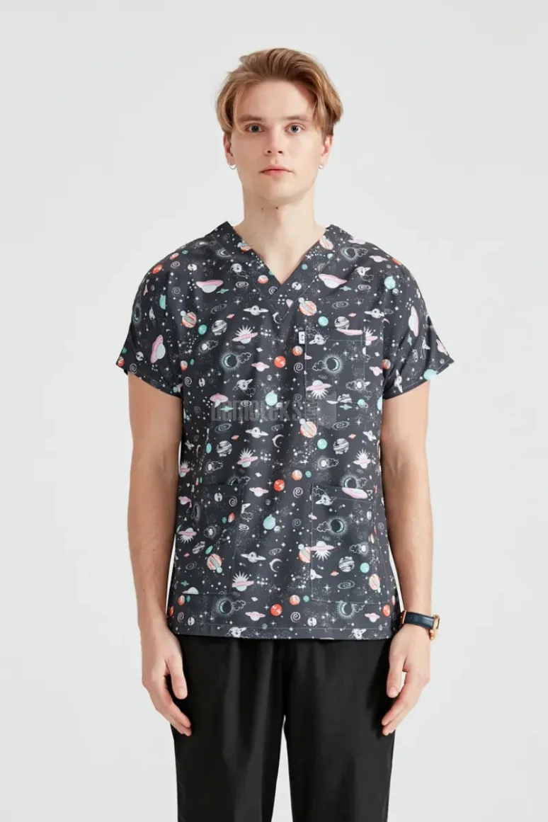 Des Vu Demoteks Planets - Men - Blouse Elastane with Print