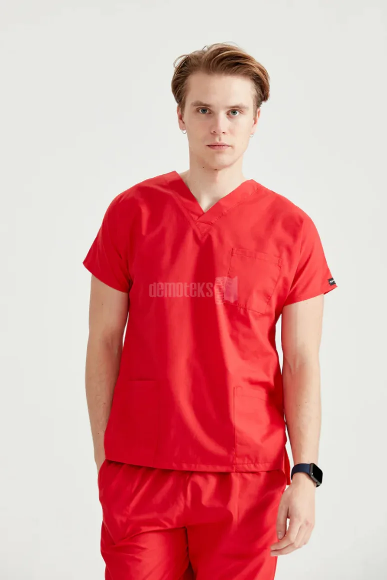 Des Vu Demoteks Red - Men - Scrub Set Classic Flex