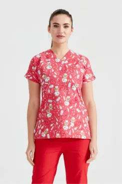 Des Vu Demoteks Red Teddy - Women - Blouse with Print
