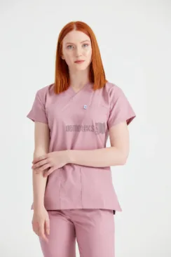 Des Vu Demoteks Rose Pudra - Women - Scrub Set Classic Flex