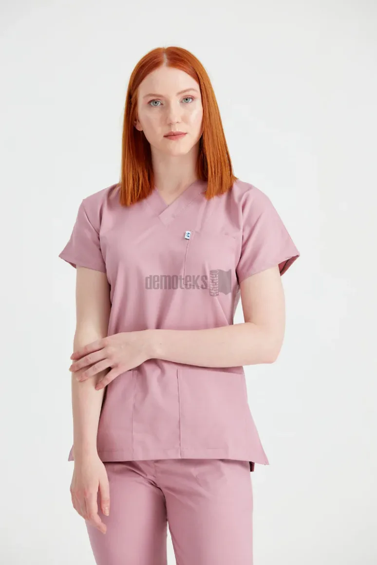 Des Vu Demoteks Rose Pudra - Women - Scrub Set Classic Flex
