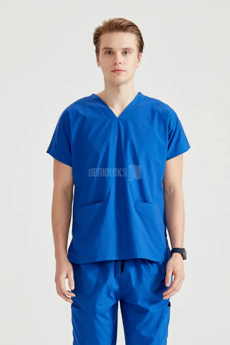 Des Vu Demoteks Royal Blue - Men - Scrub Set Classic