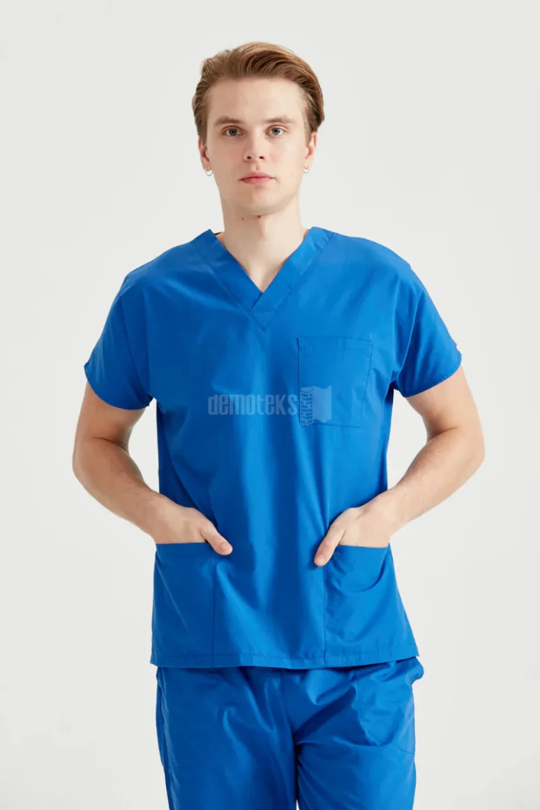 Des Vu Demoteks Royal Blue - Men - Scrub Set Classic Flex