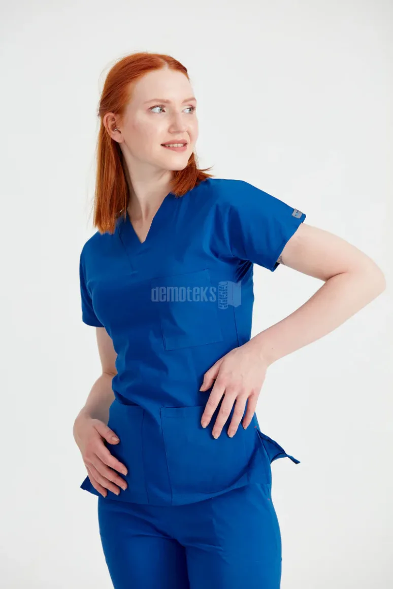 Des Vu Demoteks Royal Blue - Women - Scrub Set Classic Flex