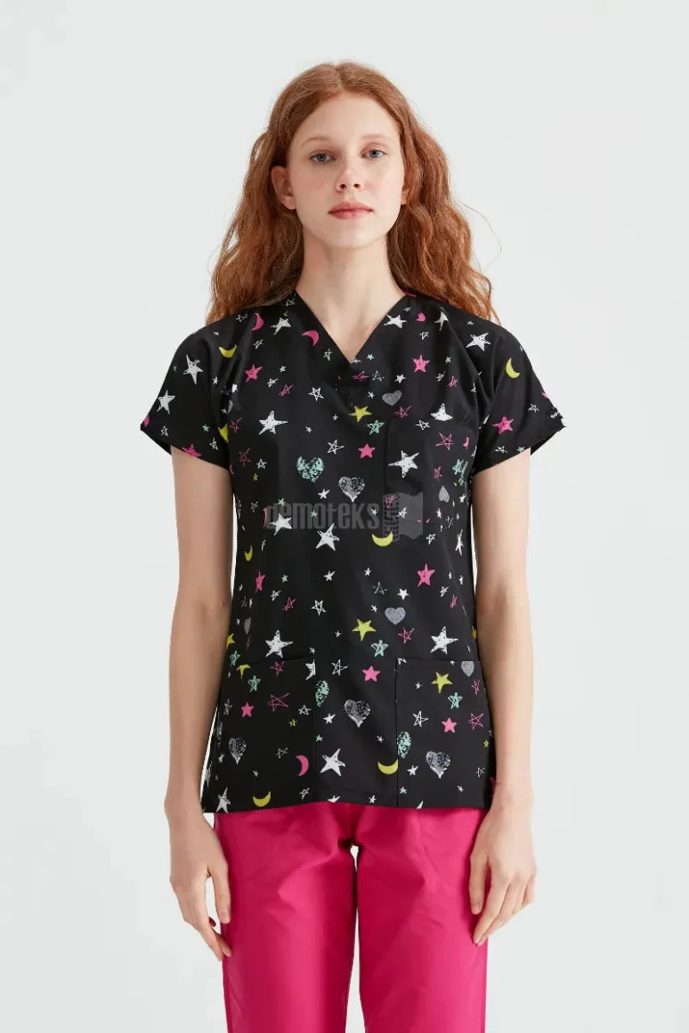 Des Vu Demoteks Stars - Women - Blouse Elastane with Print