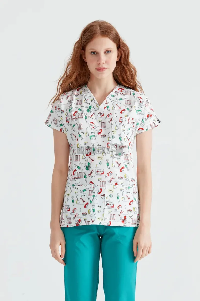 Des Vu Demoteks Syringe - Women - Blouse Elastane  with Print