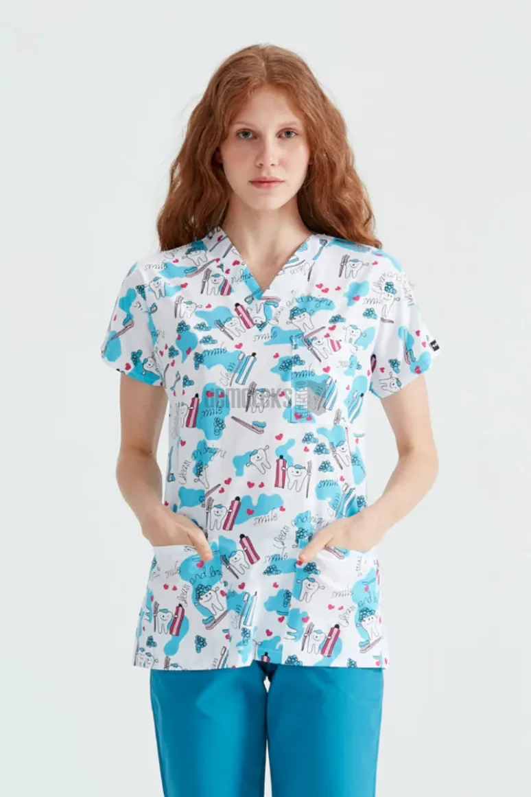 Des Vu Demoteks Teeth and Toothpaste - Women - Blouse with Print