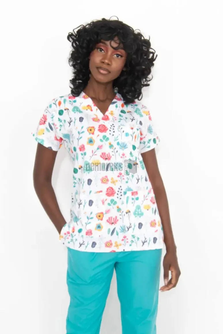 Des Vu Demoteks Tulip - Women - Blouse Elastane  with Print
