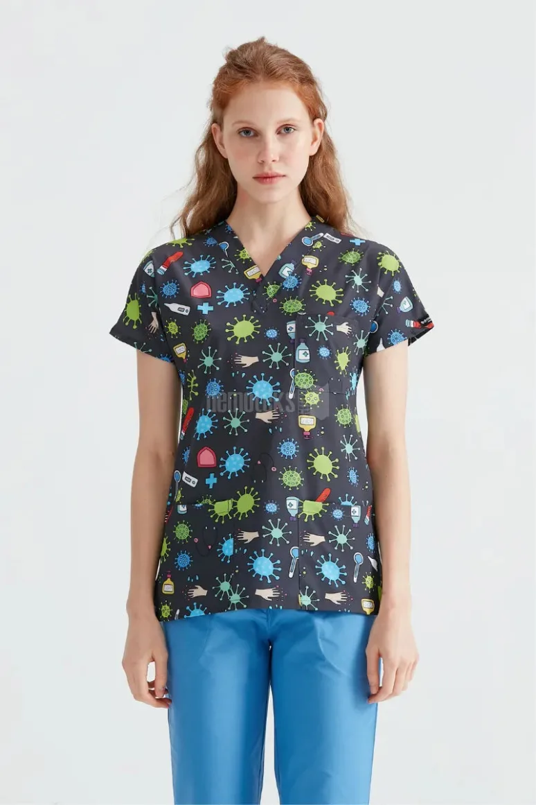 Des Vu Demoteks Virus - Women - Blouse Elastane with Print