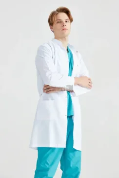 Des Vu Demoteks White Lab Coat - Men - Dr. Tunica Long