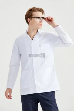 Des Vu Demoteks White Lab Coat - Men - Dr. Tunica Short