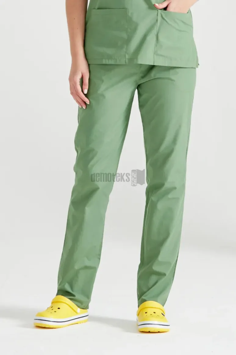 Des Vu Demoteks Pistaccio Green - Women - Trousers Classic